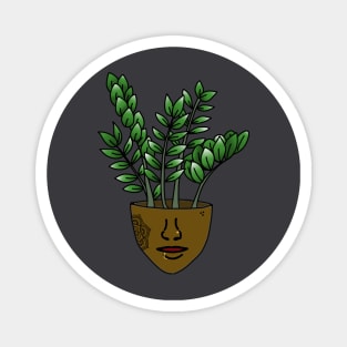 Plant People With Face Tattoos and Piercings, Dark Skin Magnet